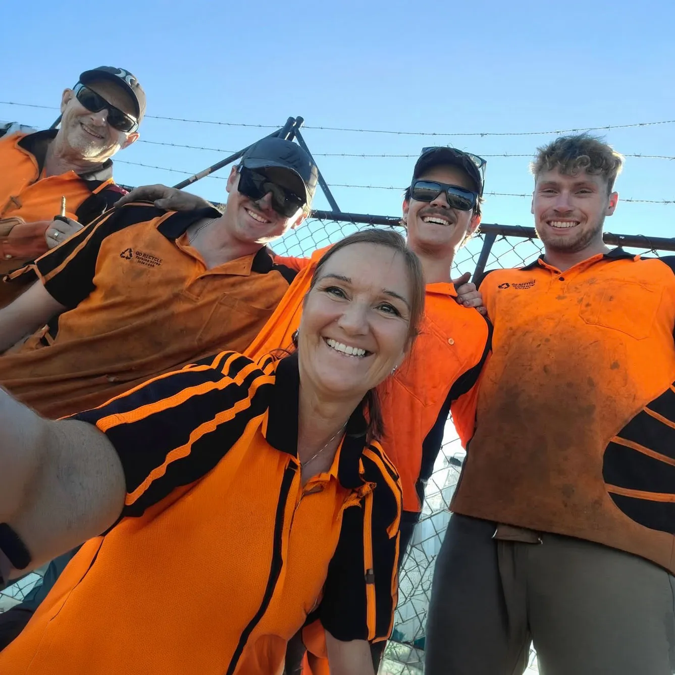 The GoRecycle team at the Wangara yard